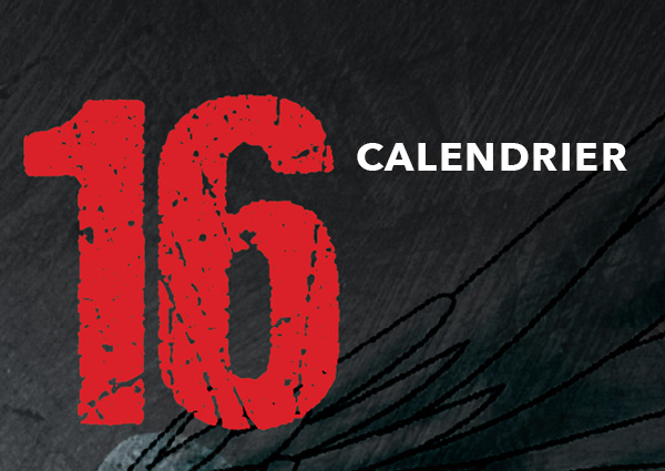 Pour la nouvelle année 2016, une création de calendrier A3 autocollant.